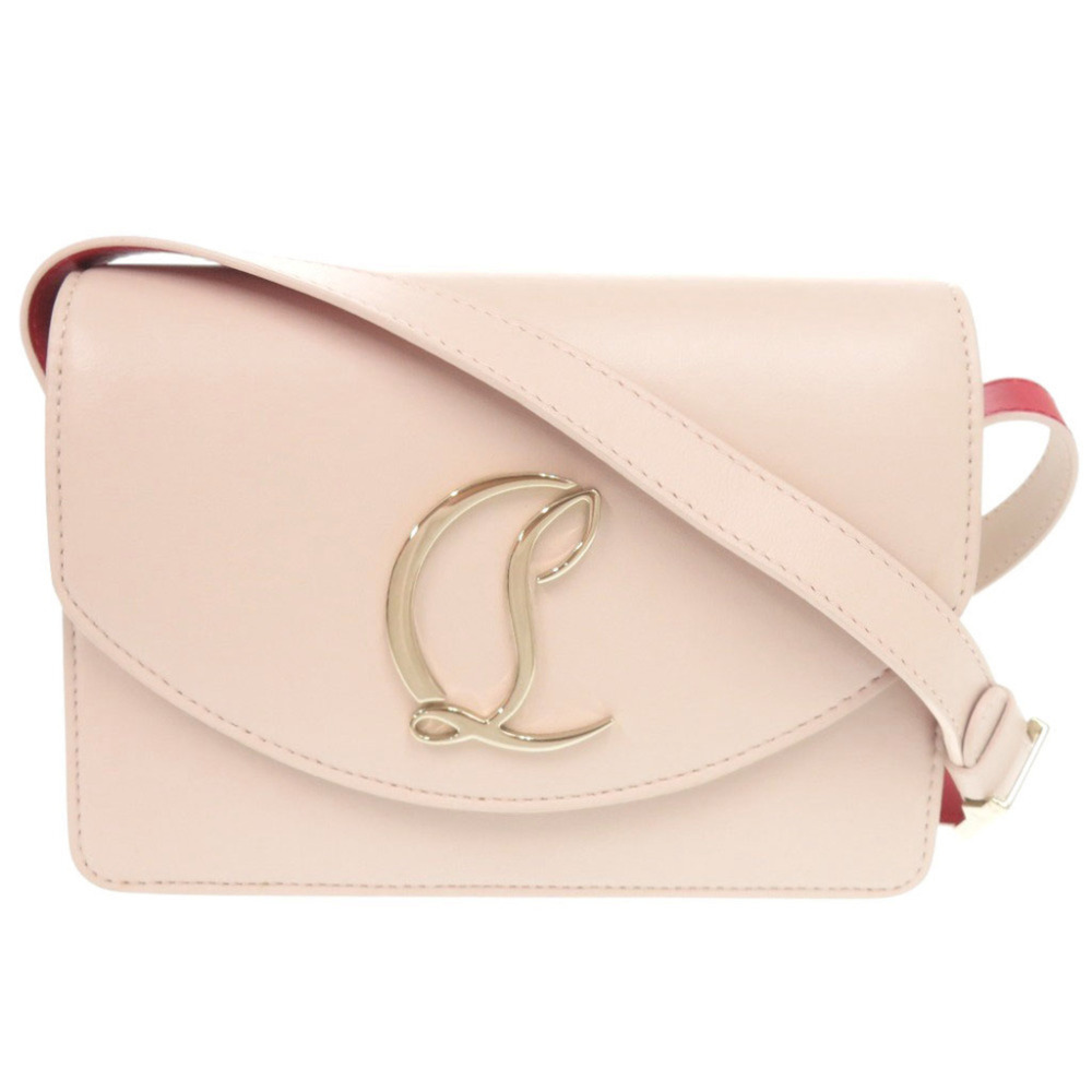 Christian Louboutin Rubi 54 Leather Pink Shoulder Bag 1121